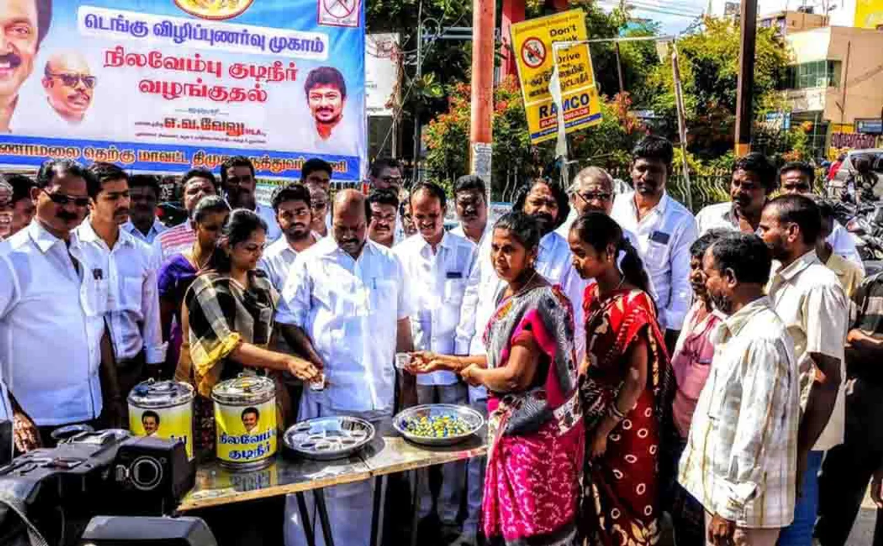 dmk mla's gave medicines 